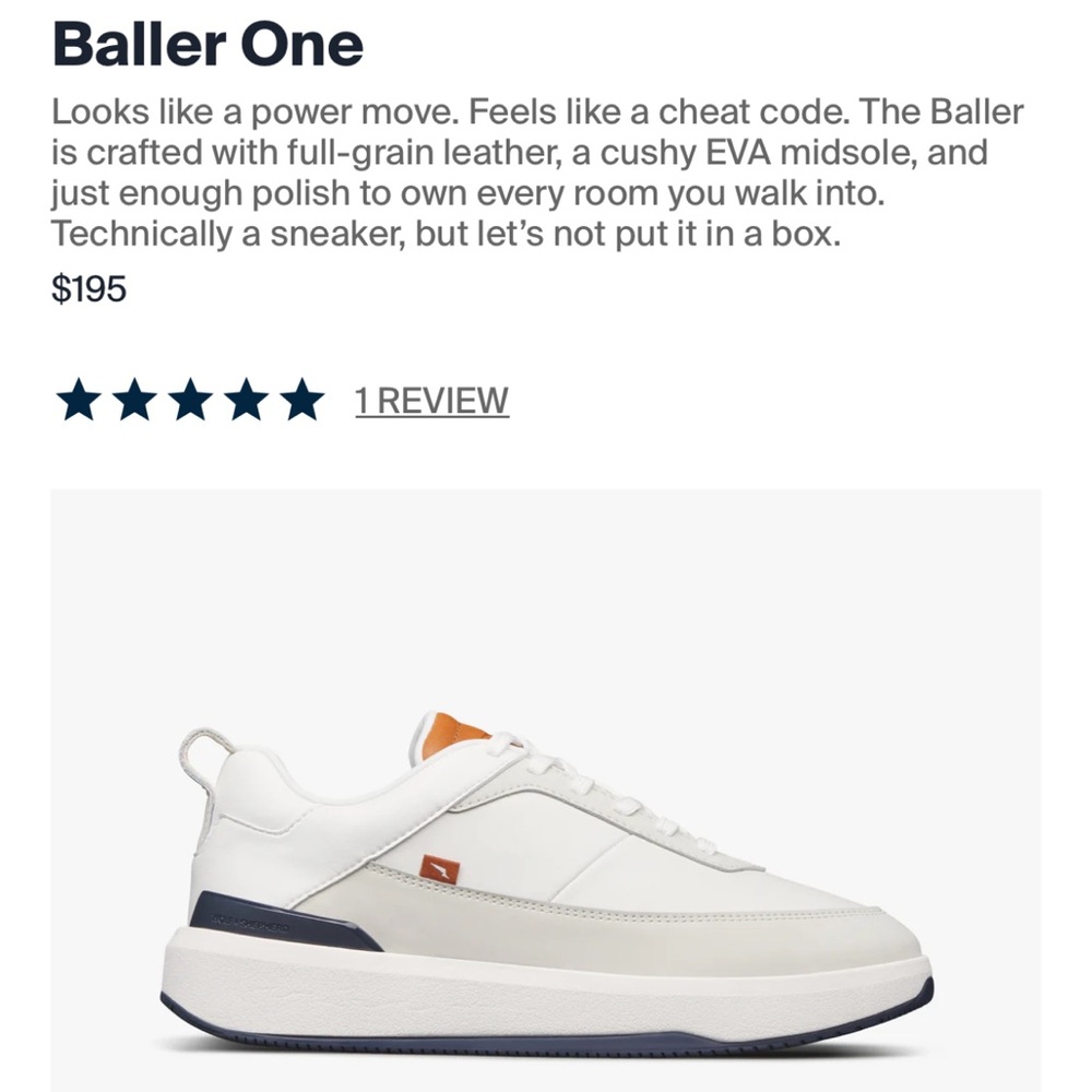 Wolf & Shepherd Women’s Baller Sport Sneakers - White/Cream Leather - Size 9 - Picture 6 of 9